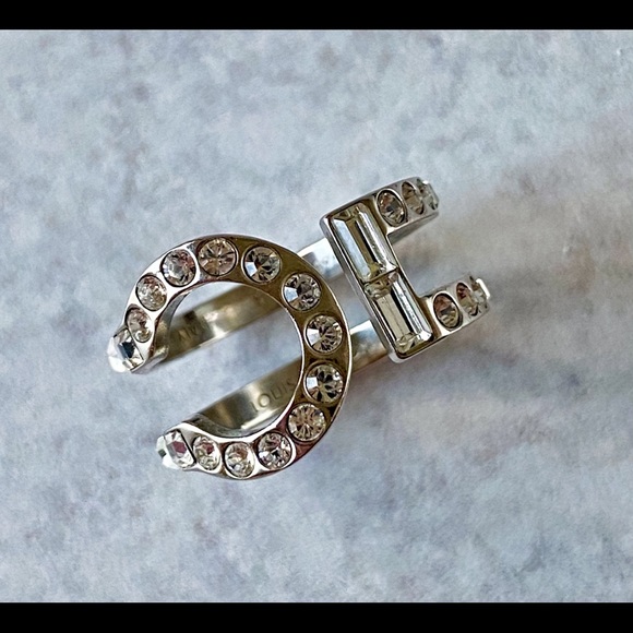 Louis Vuitton Serrure Strass Ring Silver sz Small - Picture 6 of 9